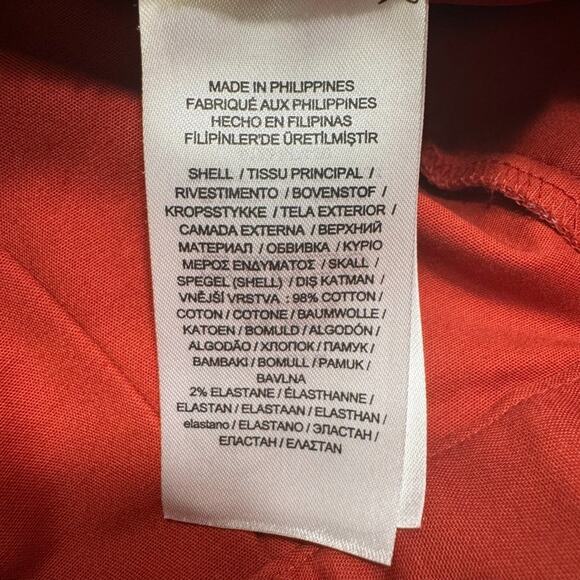 Lauren Ralph Lauren Pants Womens 16 Orange Spice High Rise Wide Leg Pleated - Picture 14 of 15